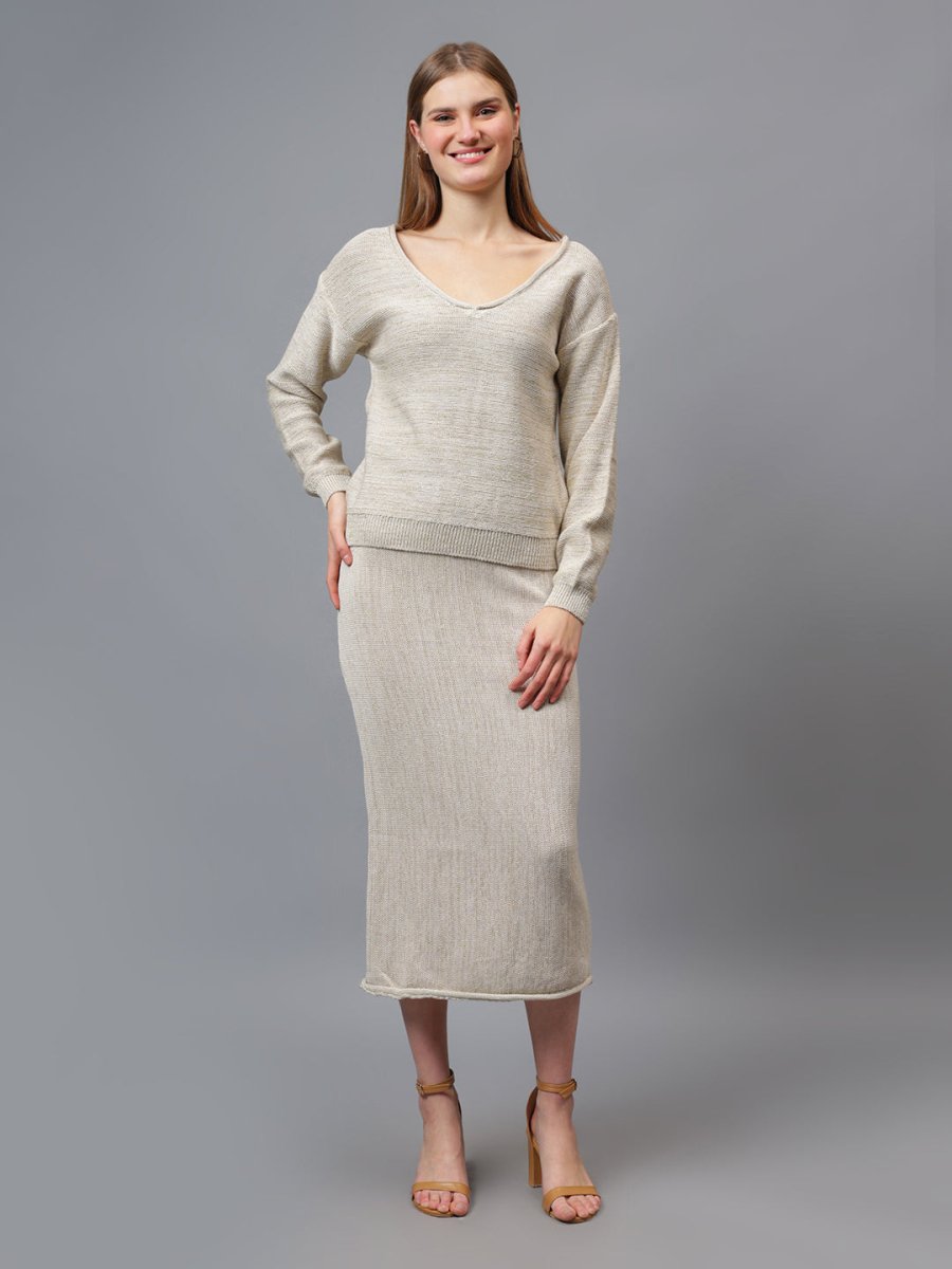 Gaiia Self Shimmer Skirt Co - Ord Set - GAIIA